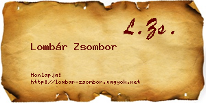 Lombár Zsombor névjegykártya