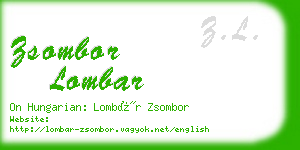 zsombor lombar business card